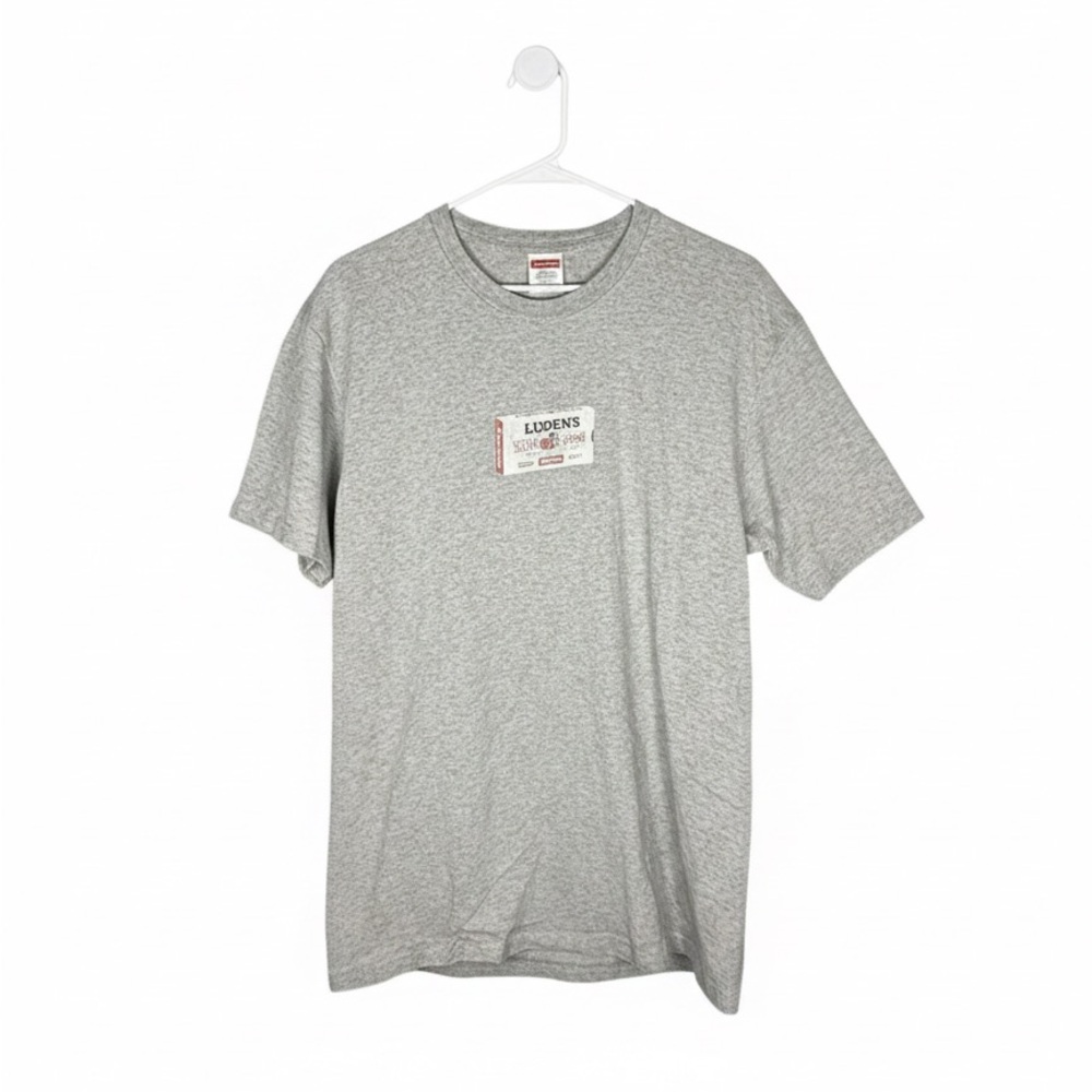 Supreme Gray Luden's Wild Cherry Tee- Mens L